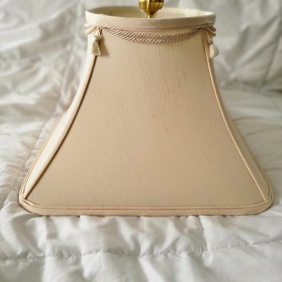 Tasseled Ivory Linen Bell Lampshades - Set of 2 - Picture 12 of 12